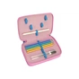 Пенал Cool For School 2 відділення з відворотами Рожевий (CF87273) - уменьшенное изображение 3