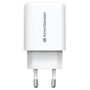 Зарядний пристрій Armorstandart 1xUSB-C + 1xUSB 20W GaN white (ARM89531) зображення 1