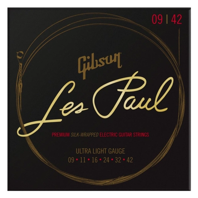 Струни для гітари Gibson SEG-LES Les Paul Premium Electric Guitar Strings Ultra-Light (09-42) (230476) - зображення 1