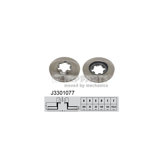Гальмівний диск Nipparts J3301077 - зображення 1