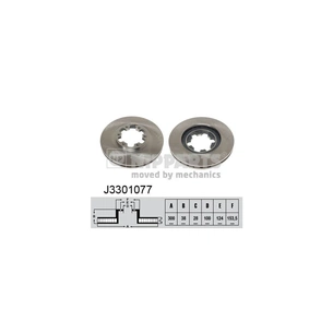 Гальмівний диск Nipparts J3301077 зображення 1