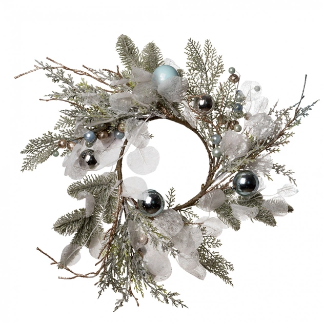Різдвяний вінок YES! Fun з бірюз.кулями, 45 см (974762) - picture 1
