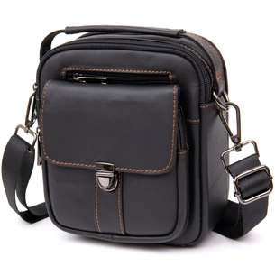 Сумка Vintage На два відділення Чорна (20395) зображення 1