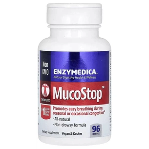Вітамінно-мінеральний комплекс Enzymedica Комплекс для підтримки дихальних шляхів, MucoStop, 96 капс (ENZ-24111) зображення 1