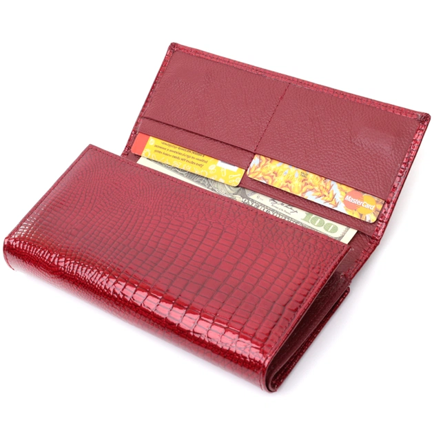 Гаманець ST Leather Шкіряний Червоний (22682) - изображение 5