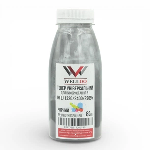 Тонер HP LJ 1320/1160/1000/Canon LBP440/445/460, фасовка 80г Welldo (UWDTH1320U-80) зображення 1