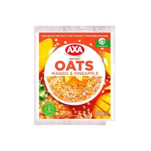 Їжа швидкого приготування АХА Каша Вівсяна з тропічними фруктами 40 г (4820008128317) зображення 1
