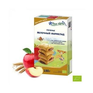 Дитяче печиво Fleur Alpine органічне Яблуневий мармелад 150 г (5412916941554) изображение 1