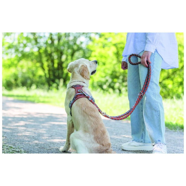 Повідець для собак Trixie Cavo регульований L–XL 2 м діаметр 18 мм рижий-графітовий (4053032677906) - зображення 3