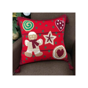 Наволочка Прованс в'язана Печиво 45х45 см Червона (23102) зображення 1