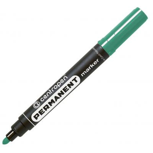 Маркер Centropen Permanent 8566 2,5 мм, round tip, green (8566/04) - зображення 1