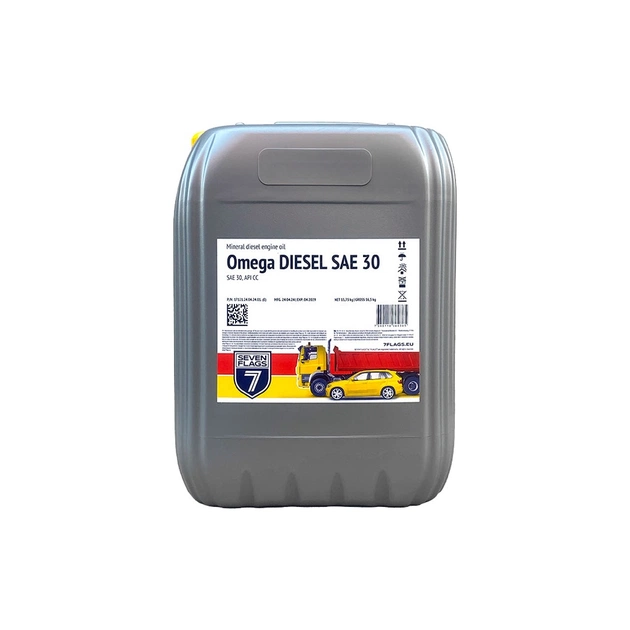 Моторное масло 7FLAGS Omega DIESEL SAE 30 17,5л - изображение 1