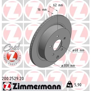 Гальмівний диск ZIMMERMANN 200.2529.20 зображення 1