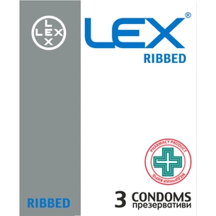 Презервативи Lex Condoms Ribbed 3 шт. (4820144770418) зображення 1