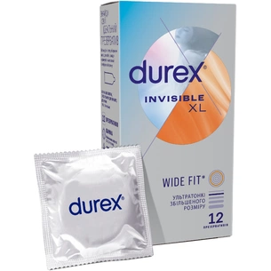 Презервативи Durex Invisible XL ультратонкі збільшеного розміру (ширші) 12 шт. (5052197057119) зображення 1