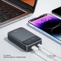 Батарея універсальна XO 10000mAh, PD/30W, QC/22.5W, PPS/33W, black (PR232_Black) - зменшене зображення 7