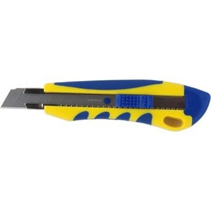 Ніж канцелярський Buromax 18мм, metal runners, rubber inserts (BM.4618) изображение 1