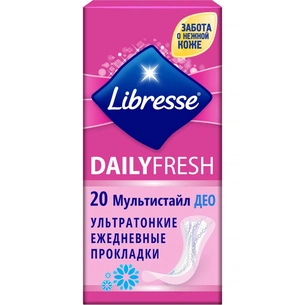 Щоденні прокладки Libresse Daily Fresh Multistyle deo, 20 шт (7322540864250) зображення 1
