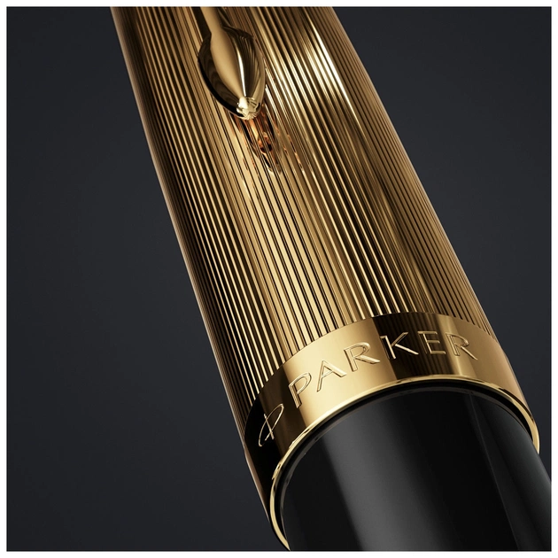 Ручка пір'яна Parker PARKER 51 Premium Black GT FP18 F (57 011) - изображение 5