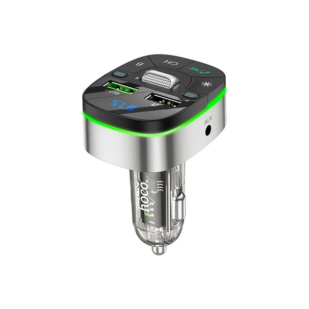 FM модулятор HOCO E71, Black/Silver, Box - picture 2