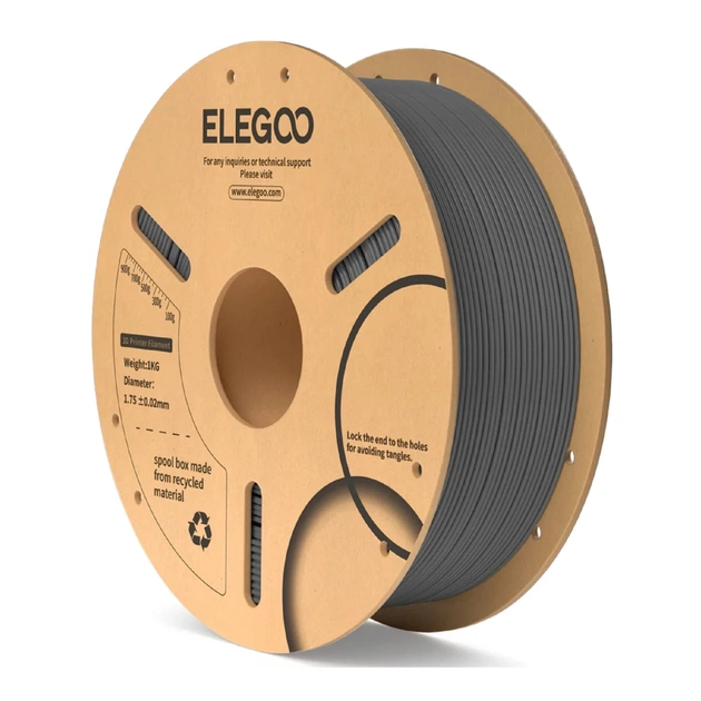 Пластик для 3D-принтера ELEGOO PLA 1кг, 1.75мм, gray cosmic (50.203.0109) - изображение 1