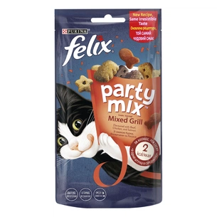 Ласощі для котів Purina Felix Party Mix Гриль Мікс з куркою, яловичиною та лососем 60 г (7613287631404) зображення 1
