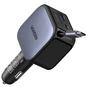 Зарядний пристрій Ugreen Car charger USB-C PD90W + cable USB-C to USB-C retractable (55909B) - зменшене зображення 1