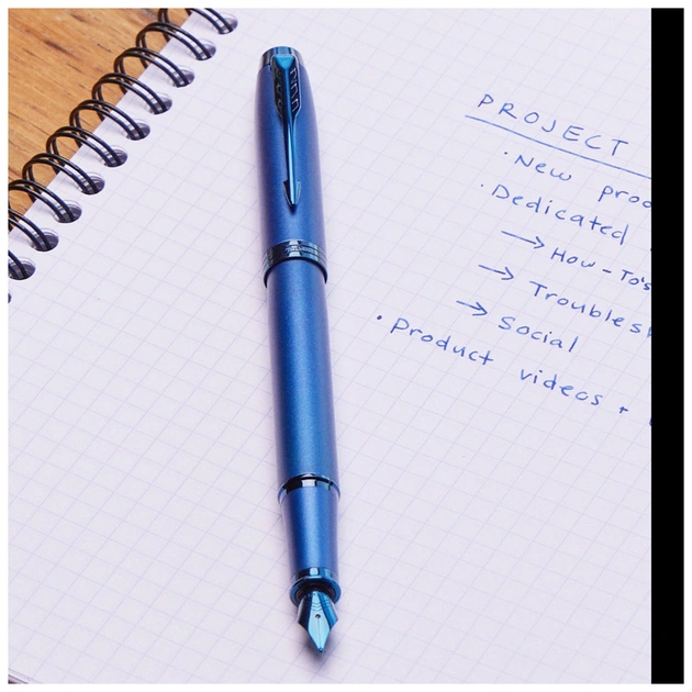 Ручка перьевая Parker IM 17 Professionals Monochrome Blue  FP F (28 111) - изображение 8