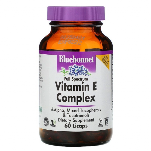 Вітамін Bluebonnet Nutrition Комплекс Вітаміну E, Vitamin E Complex, 60 капсул (BLB-00601) - изображение 1