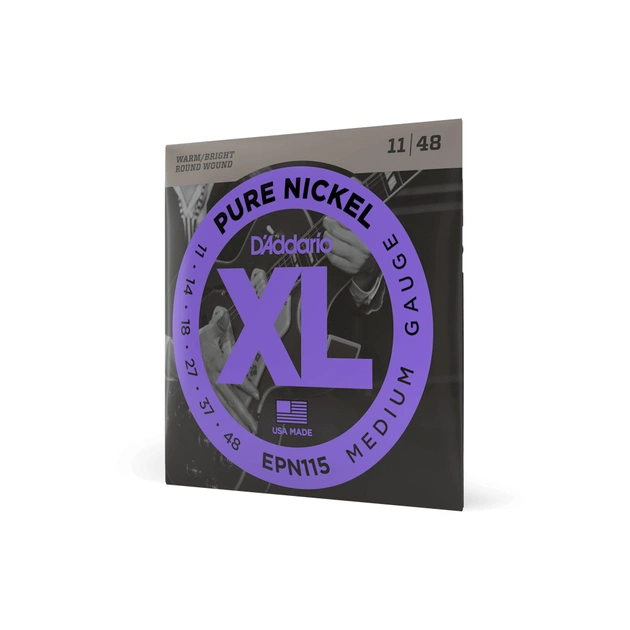 Струни для гітари D'Addario XL Pure Nickel Blues / Jazz Rock (11-48) (EPN115) - picture 2
