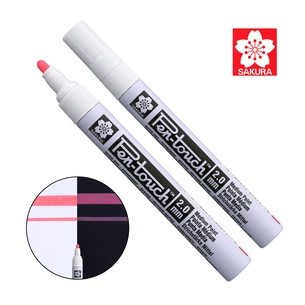 Маркер Sakura Pen-Touch Червоний, флуоресцентний, середній (MEDIUM) 2.0мм (084511322776) зображення 1