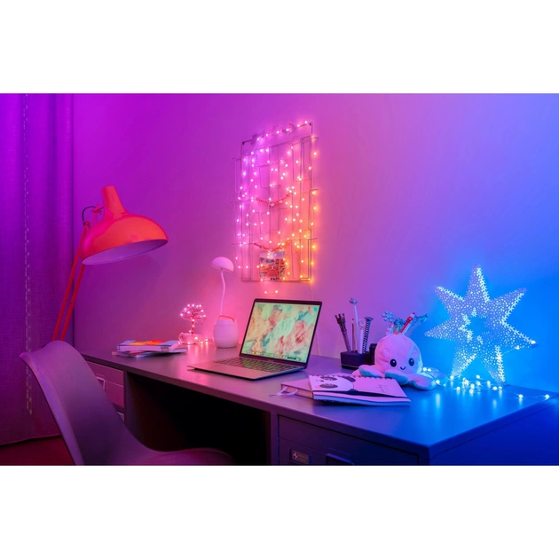 Гірлянда Twinkly Smart LED Strings USB 200 Pearl-shaped RGB LEDs, Green Wire, USB-C 12м (TWKP200RGB-G) - picture 11