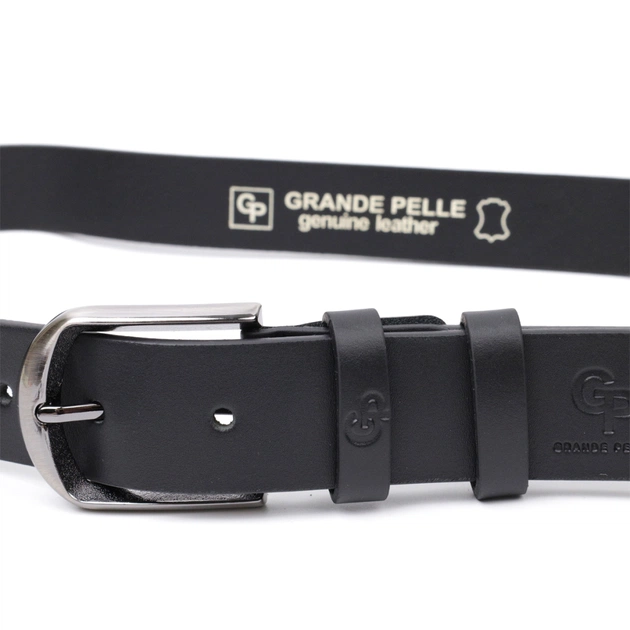 Ремінь Grande Pelle Брючний з натуральної шкіри Чорний (11680) - зображення 5