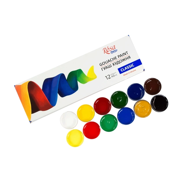 Гуашеві фарби Rosa Studio Classic 12 кольорів 40 мл special box (4823098531616) - picture 3