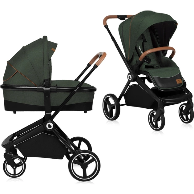 Коляска Lionelo 2 в 1 Mika 2IN1 Green Forest (LO-MIKA 2IN1 GREEN FOREST) - зображення 1