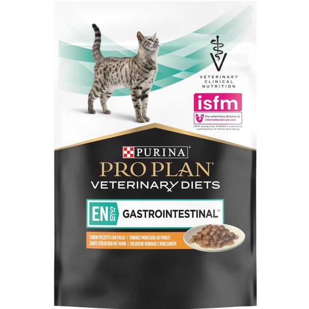 Вологий корм для кішок Purina Pro Plan Veterinary Diets EN Gastrointestinal При хворобах шлунково-кишкового тракту З куркою 10 x 85 г (8445290093561) - picture 2