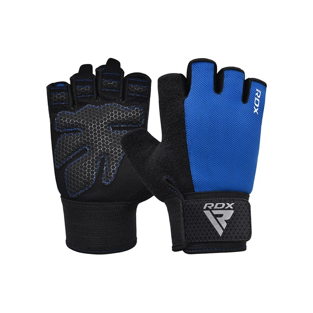 Рукавички для фітнесу RDX W1 Half Blue L (WGA-W1HU-L) - изображение 1
