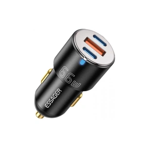 Зарядний пристрій Essager 2xUSB-C 66W + 1xUSB black (ECC2C1A-FF01) зображення 1