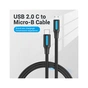 Дата кабель USB-C to Micro 5P 1.0m 2A black Vention (COVBF) - уменьшенное изображение 2