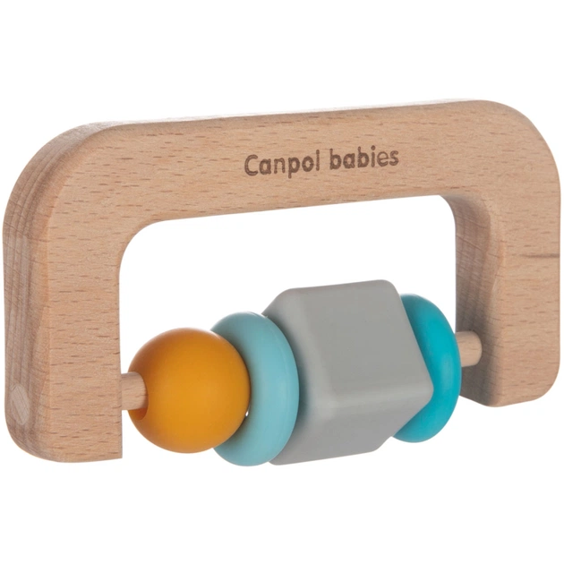 Прорезыватель Canpol babies деревянно-силиконовая Разноцветная (80/301) - изображение 1
