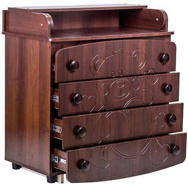 Комод-пеленатор Angelo Ведмедик з серцем (горіх) 90х51х90 (14003) - picture 3