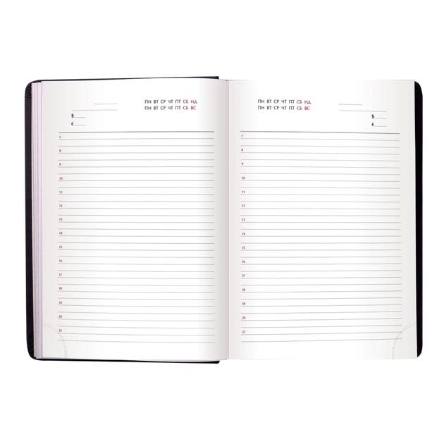 Еженедельник Buromax недатированный Base А4 из бумвинила на 288 страниц красный (BM.2094-05) - изображение 9