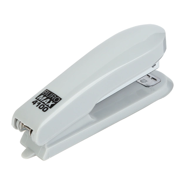 Степлер Buromax пластиковий, 15 аркушів, (скоби №10), 111 х 28 х 43 мм, сірий (BM.4100-09) - picture 3