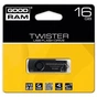 USB флеш накопичувач Goodram 16Gb Twister Black USB 2.0 (PD16GH2GRTSKKR9) - уменьшенное изображение 1
