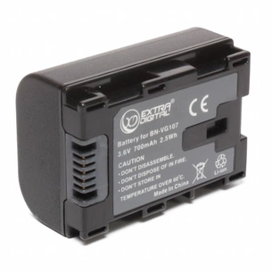 Акумулятор до фото/відео Extradigital JVC BN-VG107 (chip) (BDJ1308) зображення 1