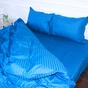 Постільна білизна MirSon Satin Stripe 30-0019 Blue 160х220 Сімейна (2200005254967) - уменьшенное изображение 2