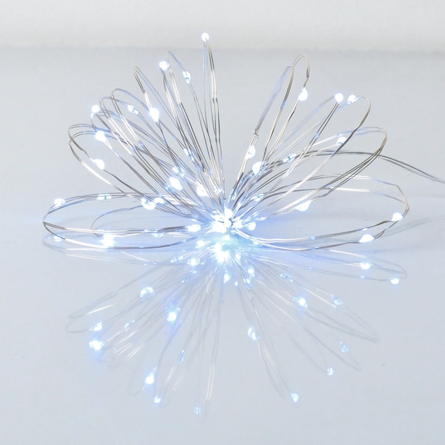 Гирлянда YES! Fun Нить на медной проволоке 40 LED Холодно-белая 4 м Статичная на Батарейках (975028) - изображение 1
