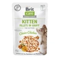 Вологий корм для кішок Brit Care Cat Fillets in Gravy Choice Chicken філе в соусі з куркою 85 г (8595602565320) - зменшене зображення 1