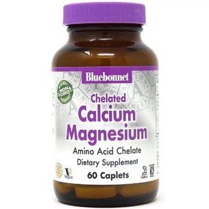 Мінерали Bluebonnet Nutrition Хелатний Кальцій і Магній, Chelated Calcium Magnesium, 60 та (BLB0660) зображення 1