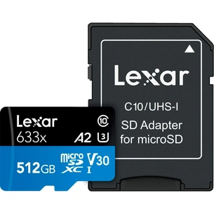 Карта пам'яті Lexar 512GB microSDXC class 10 UHS-I 633x (LSDMI512BB633A) зображення 1